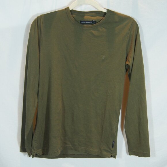 French Connection Tops - French Connection Women’s Olive Green Long Sleeve Crew Tee Size Small Basic